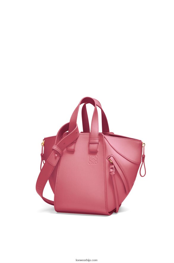 Loewe Жене хаммоцк компактна торба од сатенске телеће коже плумросе HJTY488