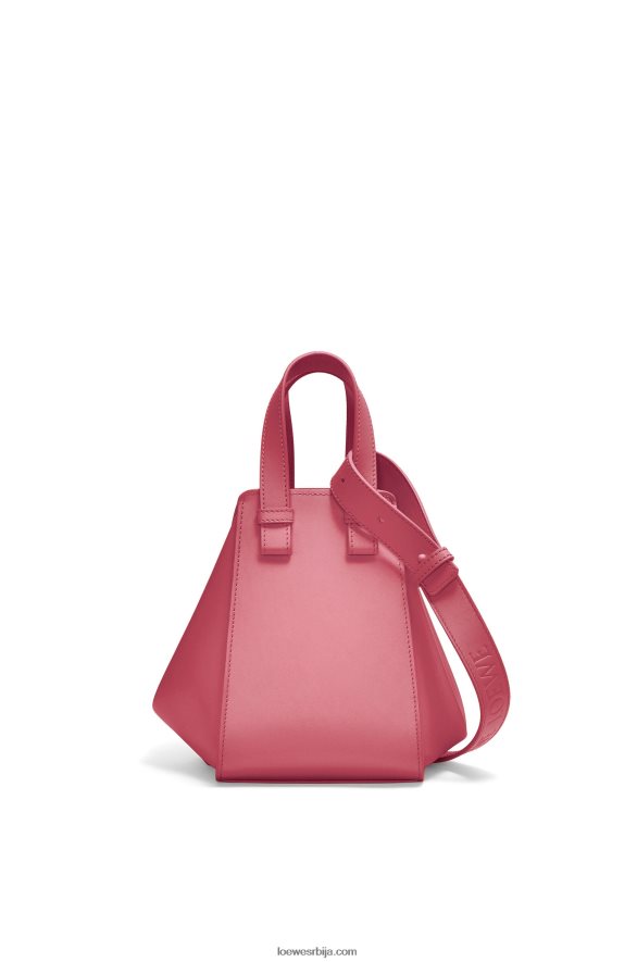 Loewe Жене хаммоцк компактна торба од сатенске телеће коже плумросе HJTY488