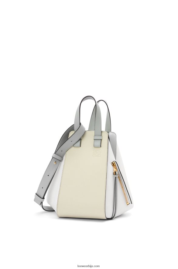 Loewe Жене мала торба за висећу мрежу од класичне телеће коже пепељасто сива/мермерно зелена HJTY514