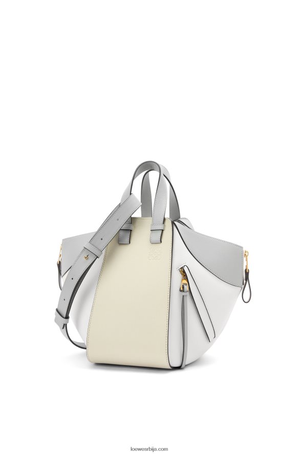 Loewe Жене мала торба за висећу мрежу од класичне телеће коже пепељасто сива/мермерно зелена HJTY514