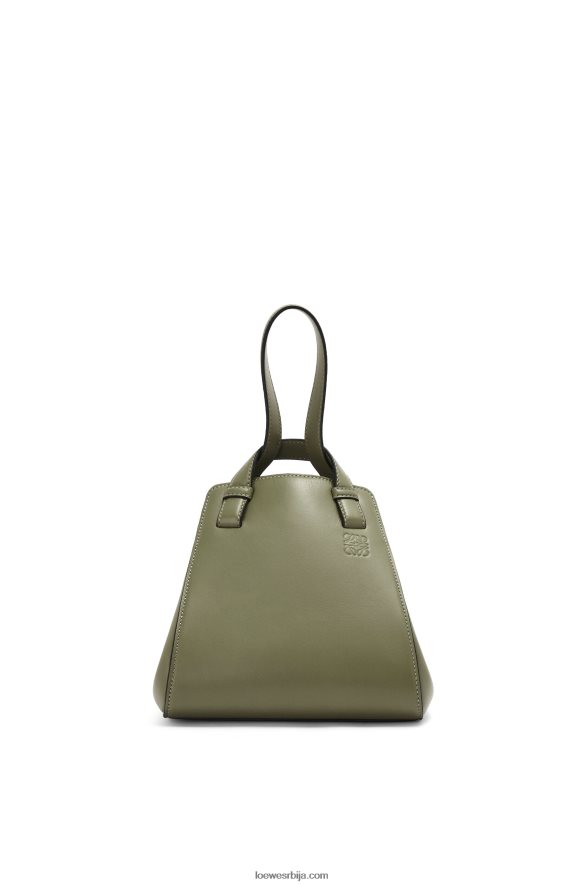 Loewe Жене хаммоцк нуггет торба од напа телеће коже зелени авокадо HJTY519