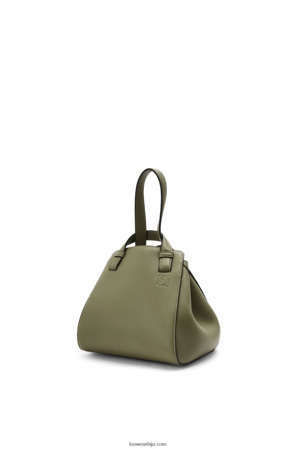 Loewe Жене хаммоцк нуггет торба од напа телеће коже зелени авокадо HJTY519