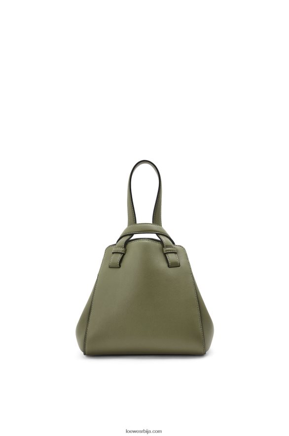 Loewe Жене хаммоцк нуггет торба од напа телеће коже зелени авокадо HJTY519