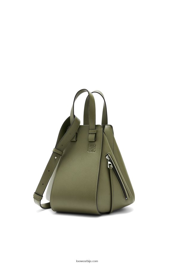 Loewe Жене мала торба за висећу мрежу од класичне телеће коже зелени авокадо HJTY524