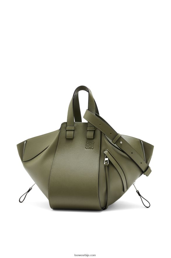 Loewe Жене мала торба за висећу мрежу од класичне телеће коже зелени авокадо HJTY524