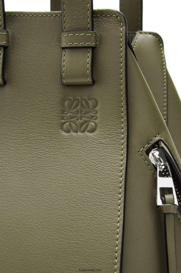 Loewe Жене мала торба за висећу мрежу од класичне телеће коже зелени авокадо HJTY524