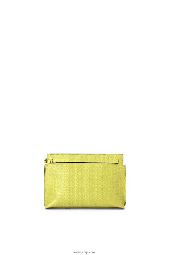 Loewe Жене Мини репеат т торбица од рељефне свилене телеће коже лимето жута HJTY556