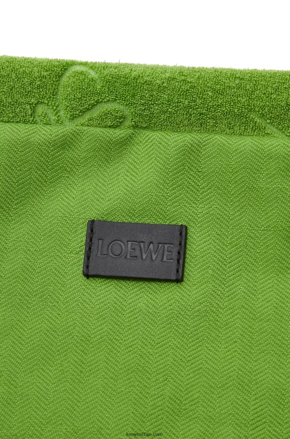 Loewe Жене торбица са врпцом у памучном пешкиру зелен HJTY582