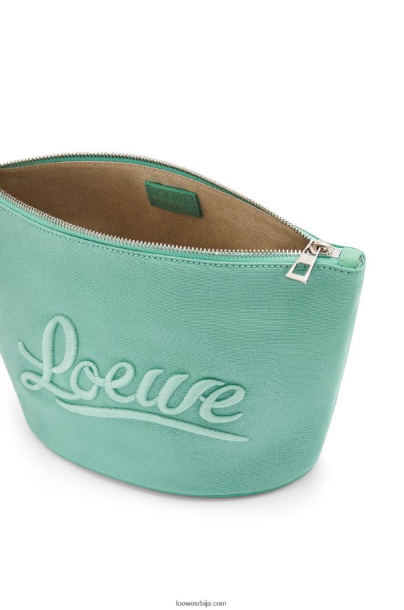Loewe Жене козметичка торбица од платна и телеће коже бомбона HJTY592
