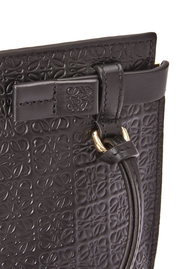 Loewe Жене Мини репеат т торбица од рељефне свилене телеће коже црн HJTY610