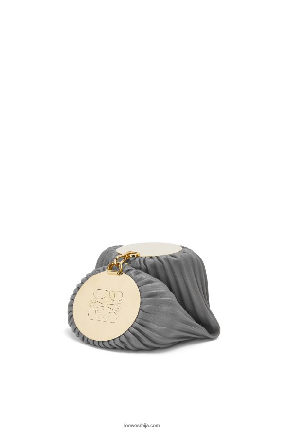 Loewe Жене торбица за наруквицу од напа телеће коже и месинга асфалт сива HJTY622
