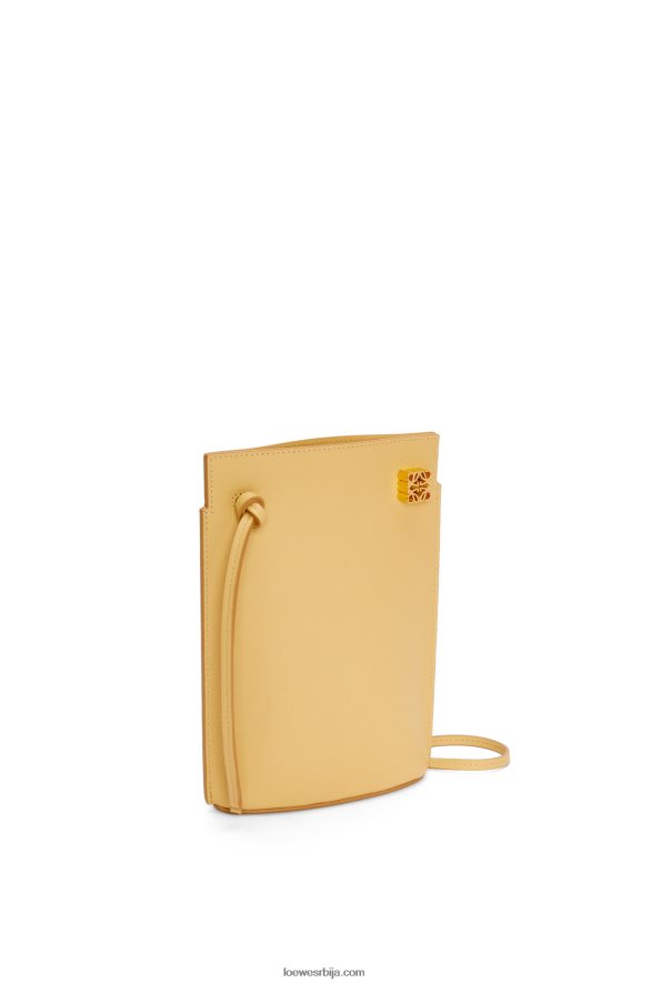 Loewe Жене џеп за коцкице од класичне телеће коже тамни путер HJTY574