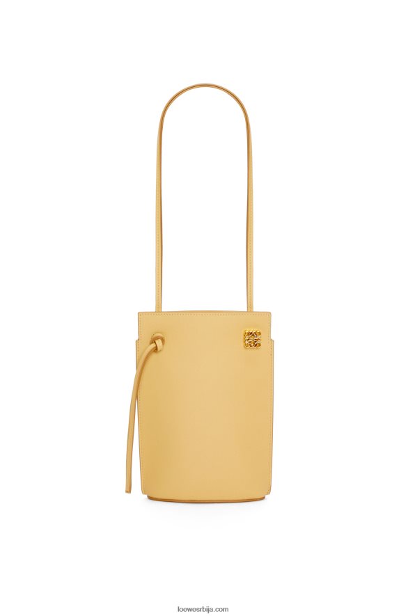Loewe Жене џеп за коцкице од класичне телеће коже тамни путер HJTY574