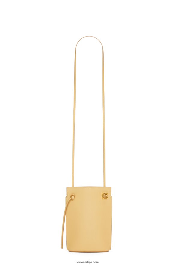 Loewe Жене џеп за коцкице од класичне телеће коже тамни путер HJTY574