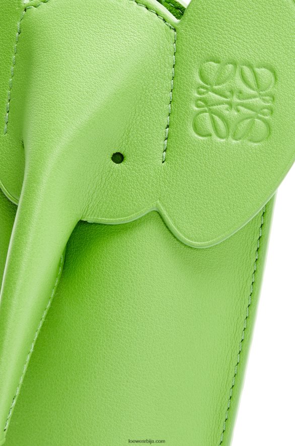 Loewe Жене џеп од слона од класичне телеће коже грашка зелена глазура HJTY625