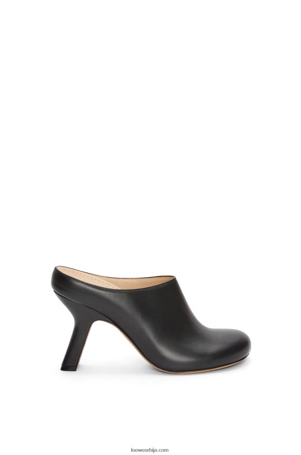 Loewe Жене терра пете кломпе од телеће коже црн HJTY740