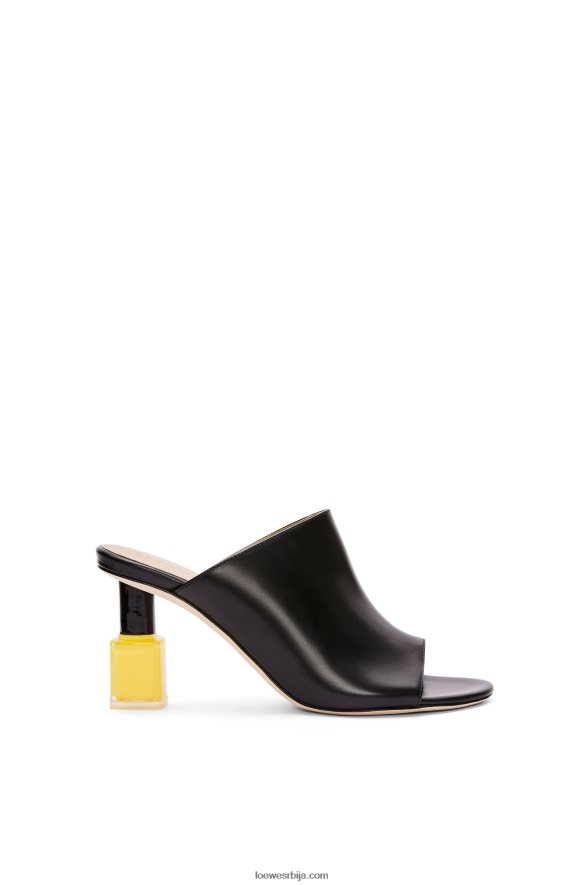 Loewe Жене лак за нокте мазга од телеће коже црно/жуто HJTY759