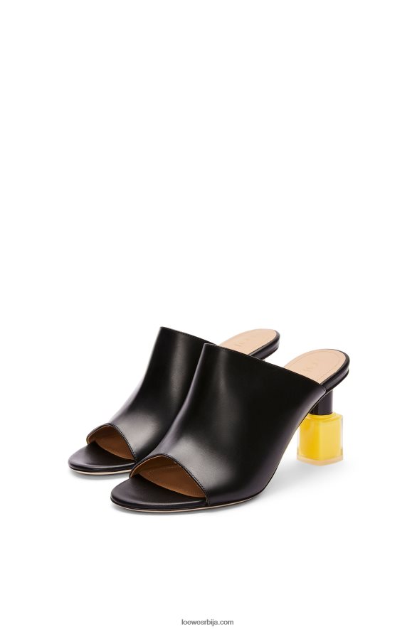 Loewe Жене лак за нокте мазга од телеће коже црно/жуто HJTY759