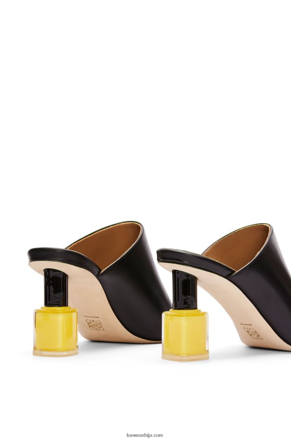 Loewe Жене лак за нокте мазга од телеће коже црно/жуто HJTY759