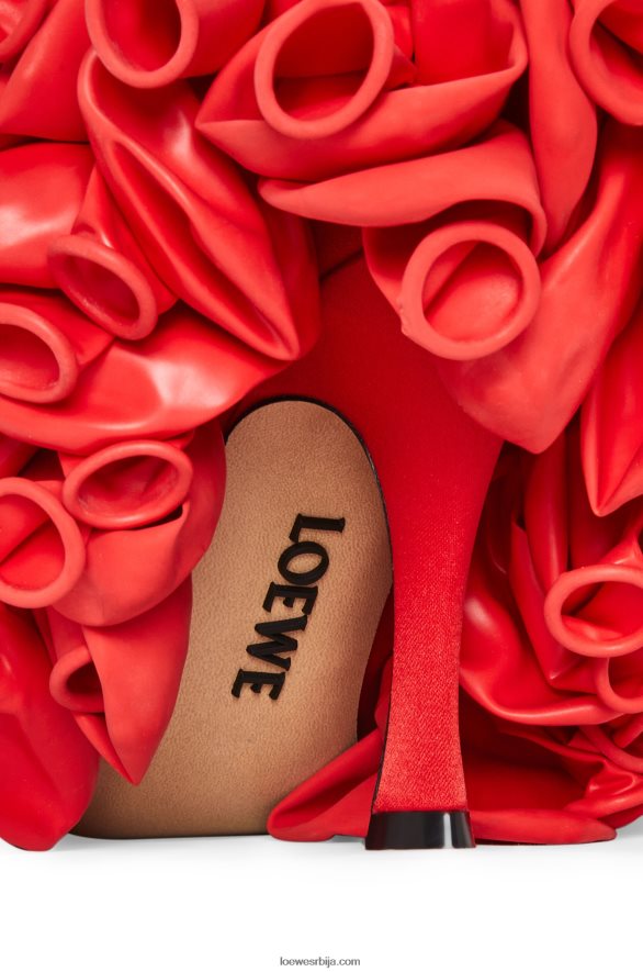 Loewe Жене комична балон пумпа у сатену антуријум црвена HJTY767