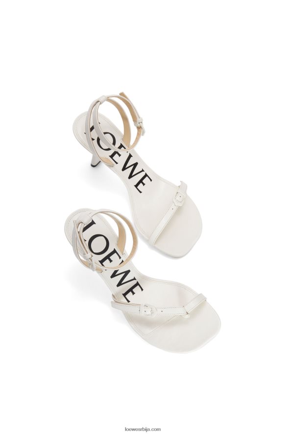 Loewe Жене сандала са латицама од јагњеће коже бео HJTY675