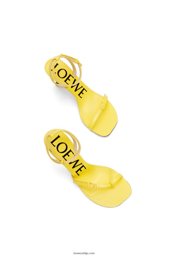 Loewe Жене сандала са латицама од јагњеће коже багрем жути HJTY678
