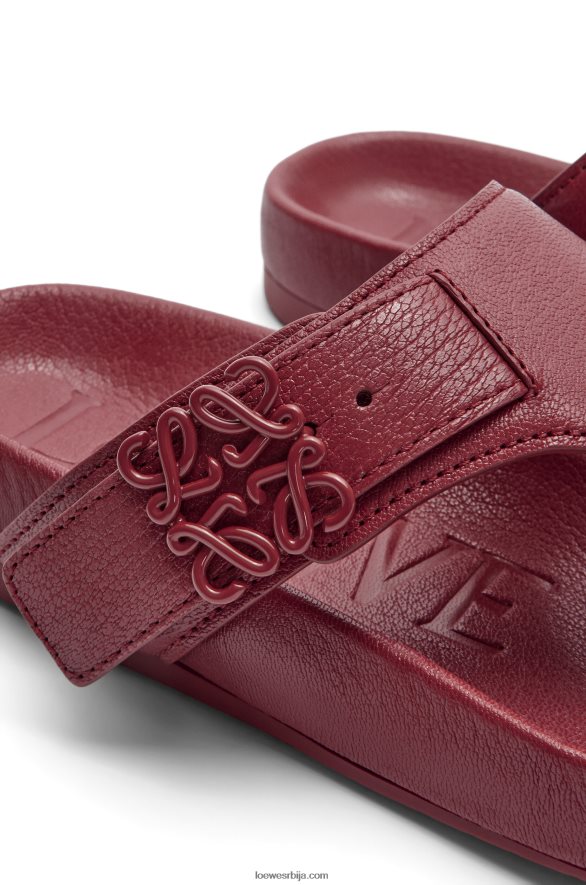Loewe Жене лаке сандале од козје коже бордо HJTY721
