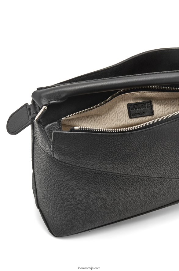Loewe мушкарци торба за ивицу слагалице од зрнасте телеће коже црн HJTY540