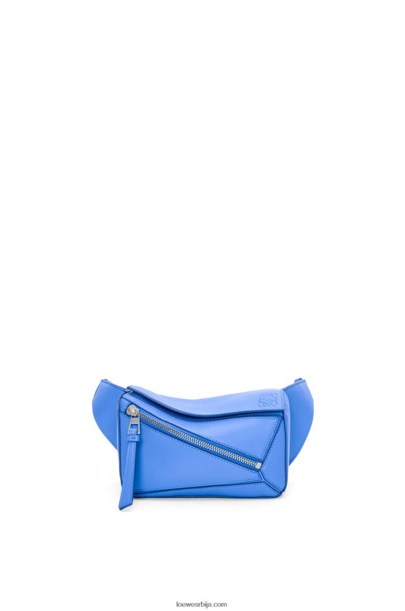 Loewe мушкарци мини пуззле бумбаг од класичне телеће коже приморско плаво HJTY547