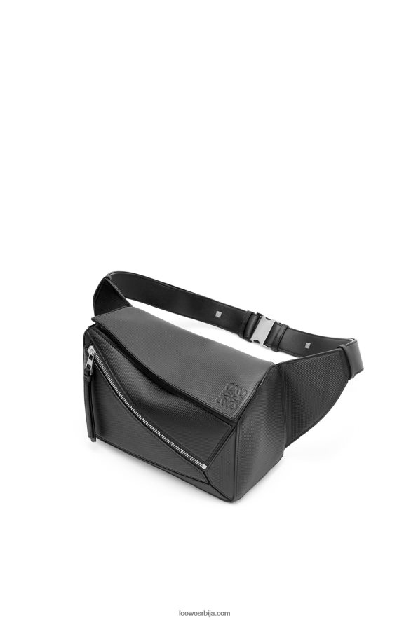 Loewe мушкарци мали пуззле бумбаг од дијамантске телеће коже црн HJTY566