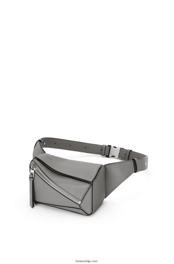 Loewe мушкарци мини пуззле бумбаг од класичне телеће коже асфалт сива HJTY570