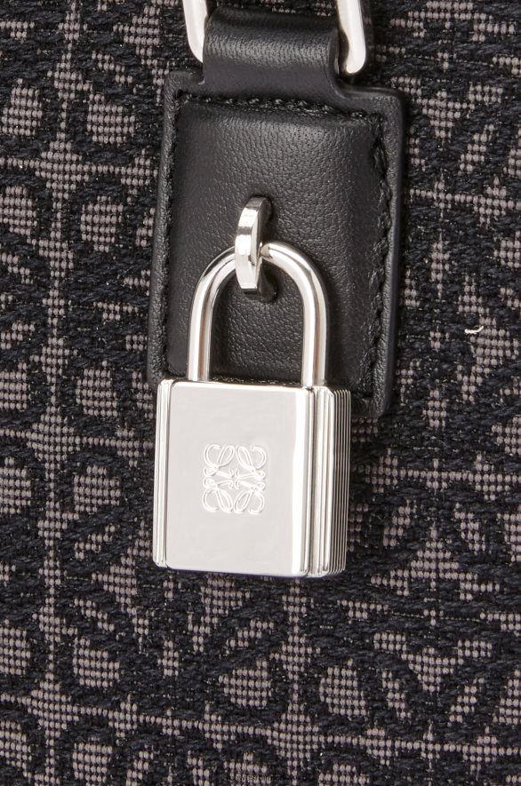 Loewe мушкарци амазона 15 од анаграм жакарда и телеће коже антрацит/црна HJTY147