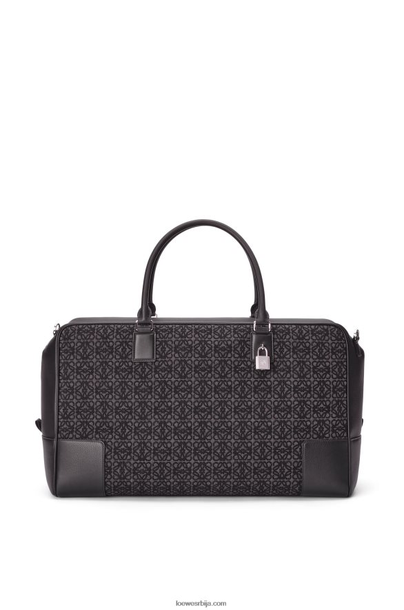 Loewe мушкарци Амазона 44 торба од анаграм жакарда и телеће коже антрацит/црна HJTY148