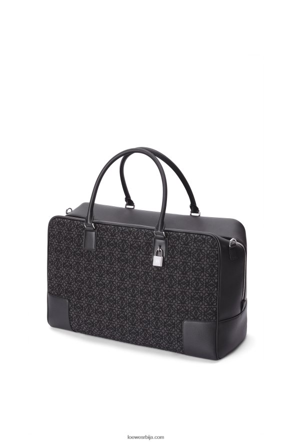 Loewe мушкарци Амазона 44 торба од анаграм жакарда и телеће коже антрацит/црна HJTY148