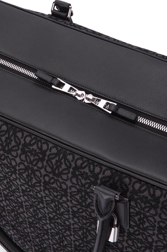 Loewe мушкарци Амазона 44 торба од анаграм жакарда и телеће коже антрацит/црна HJTY148