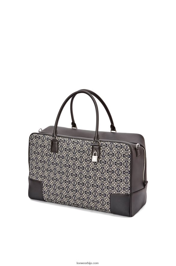 Loewe мушкарци Амазона 44 торба од анаграм жакарда и телеће коже морнарско/црна HJTY149