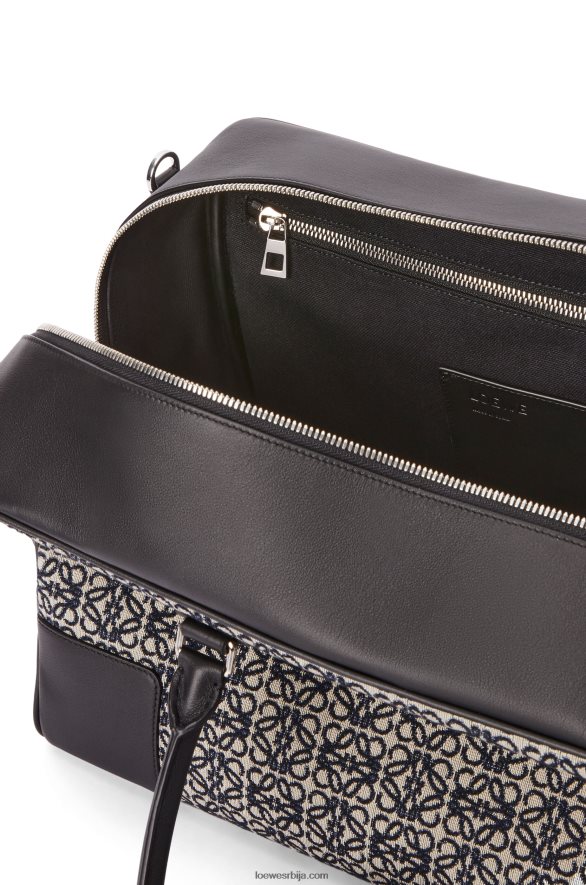 Loewe мушкарци Амазона 44 торба од анаграм жакарда и телеће коже морнарско/црна HJTY149
