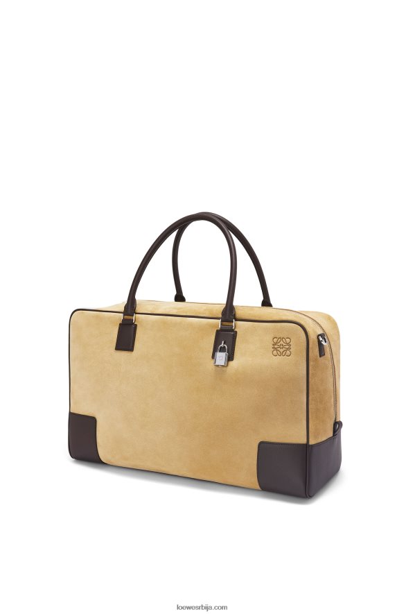Loewe мушкарци Амазона 44 торба од антилоп и телеће коже златно/чоколадно браон HJTY160
