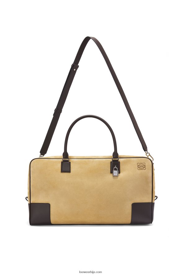 Loewe мушкарци Амазона 44 торба од антилоп и телеће коже златно/чоколадно браон HJTY160