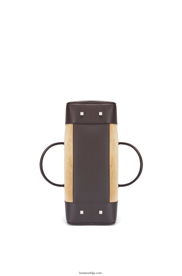 Loewe мушкарци Амазона 44 торба од антилоп и телеће коже златно/чоколадно браон HJTY160