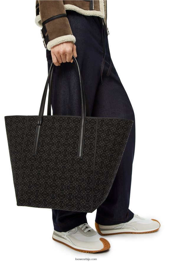 Loewe мушкарци торба од анаграм жакарда и телеће коже антрацит/црна HJTY129