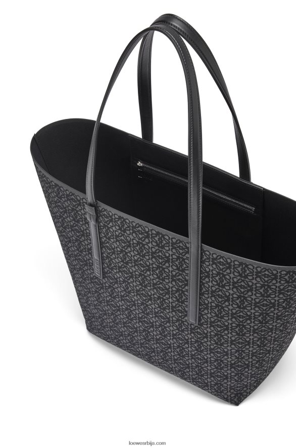 Loewe мушкарци торба од анаграм жакарда и телеће коже антрацит/црна HJTY129
