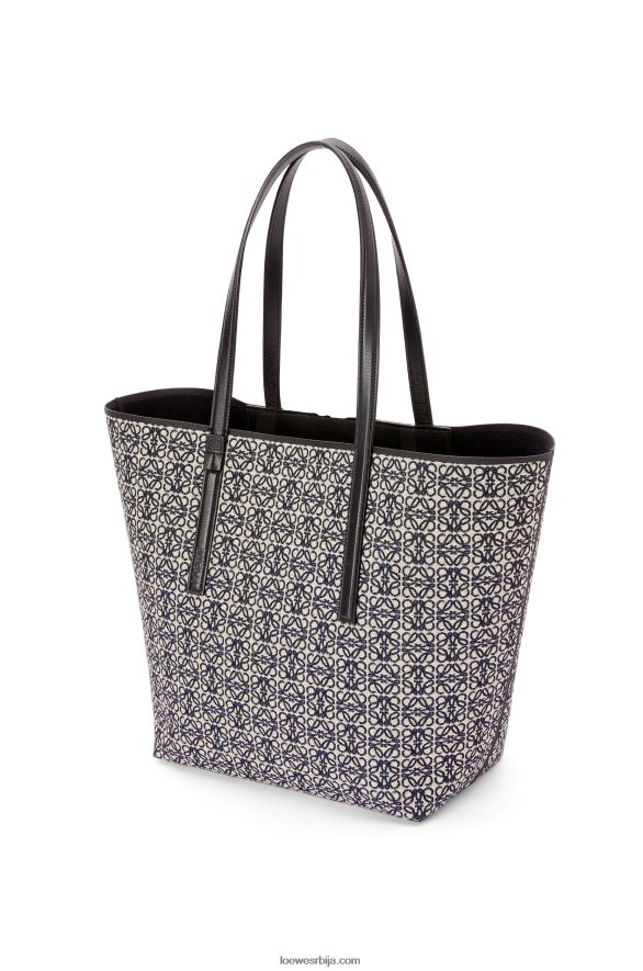 Loewe мушкарци торба од анаграм жакарда и телеће коже морнарско/црна HJTY130