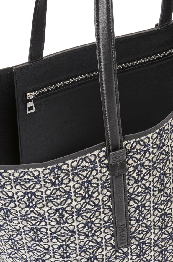 Loewe мушкарци торба од анаграм жакарда и телеће коже морнарско/црна HJTY130