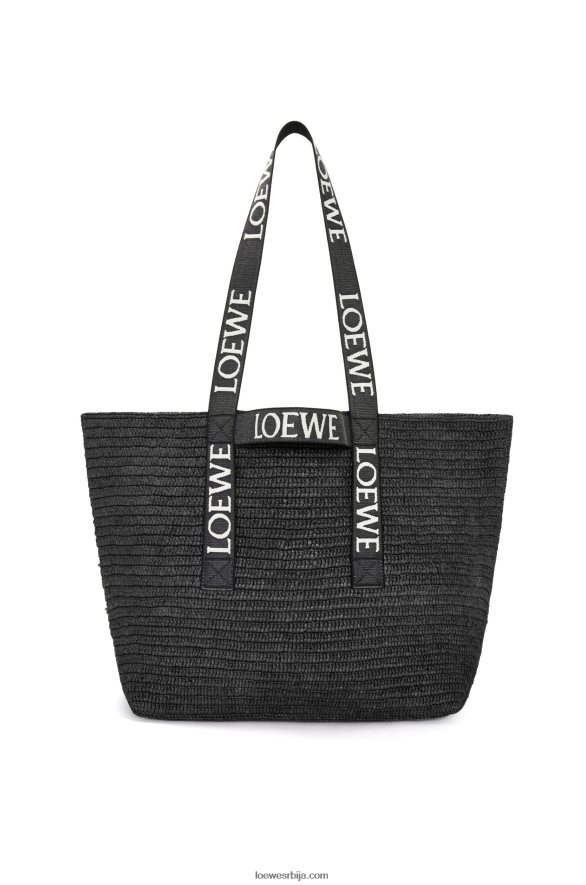 Loewe мушкарци преклопити купца у рафију црн HJTY15