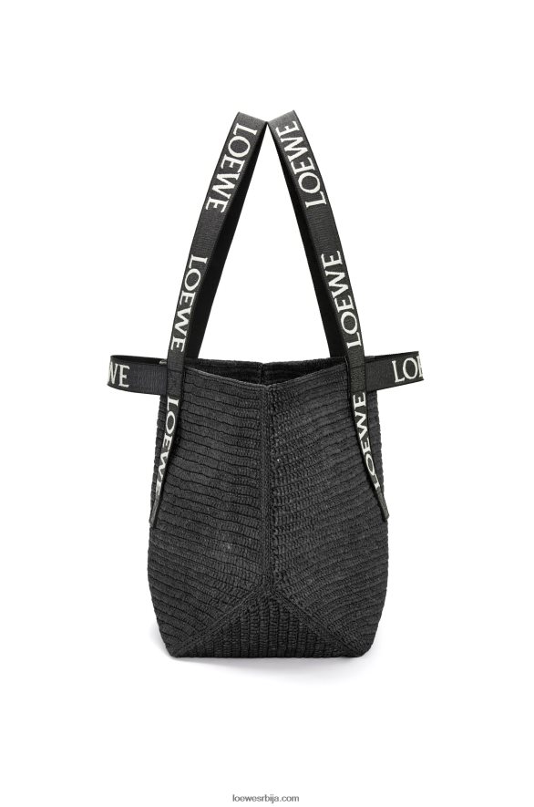 Loewe мушкарци преклопити купца у рафију црн HJTY15