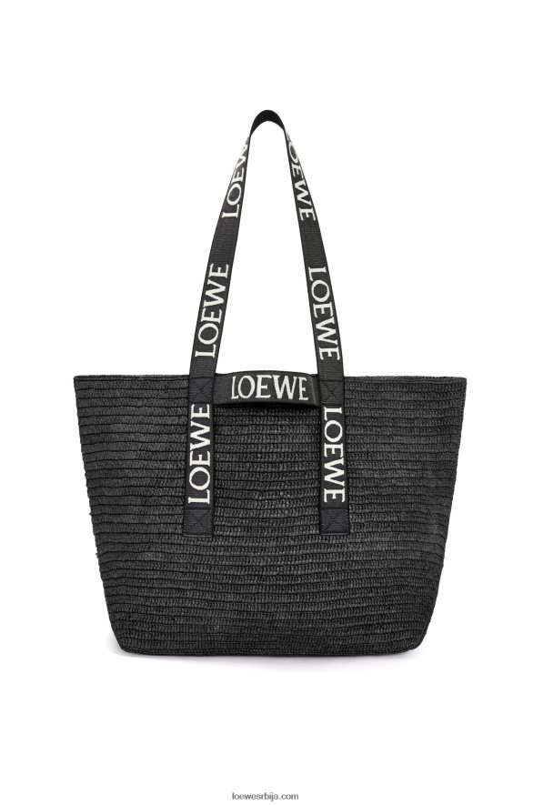 Loewe мушкарци преклопити купца у рафију црн HJTY15