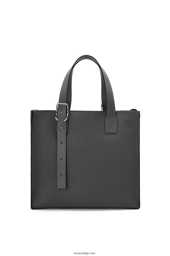 Loewe мушкарци Торба са патент затварачем са копчом од мекане телеће коже црн HJTY179
