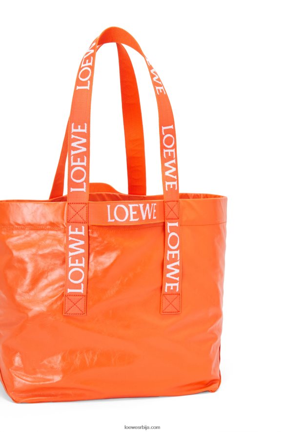 Loewe мушкарци савијте купац у папирну телећу кожу наранџаста HJTY69